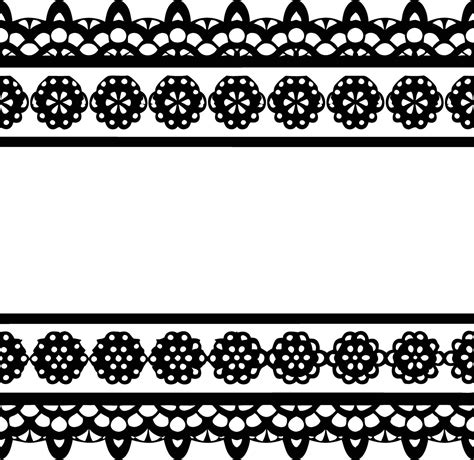 Top 17+ Free Seamless Black Lace Borders Vectors