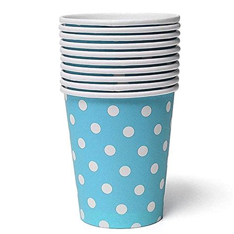 Untumble Polka Dot Blue Party Cups, Birthday Party Supplies Paper ...