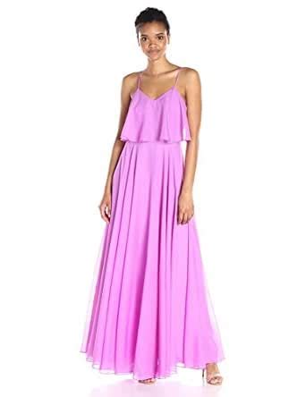 Buy Halston Heritage Women's Sleeveless Scoop V Neck Burnout GGT Gown ...