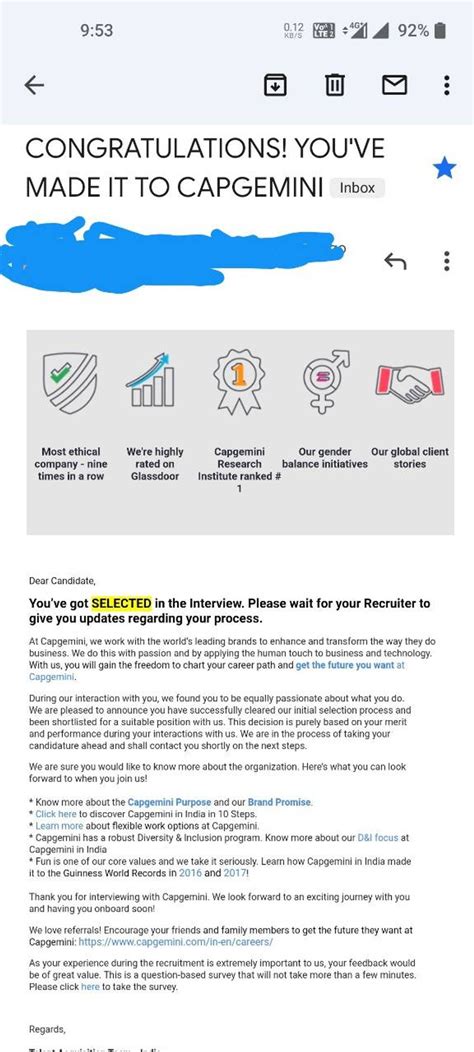 What is this mail status from Capgemini . I have done L1 and L2 ...