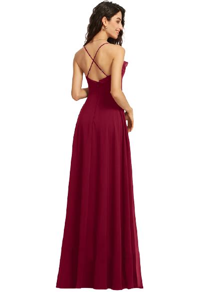 Maroon Spaghetti Strap Cross Back Maxi – ShObO