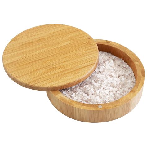 Buy Totally Bamboo Barkeeper's Salt Box, Bamboo Container With Magnetic ...
