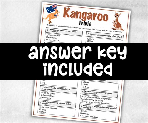 Kangaroo Trivia – The Hustling Cat Lady