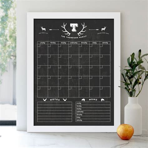 18 X 24 Framed Chalkboard Calendar | #18100 – Girl Friday