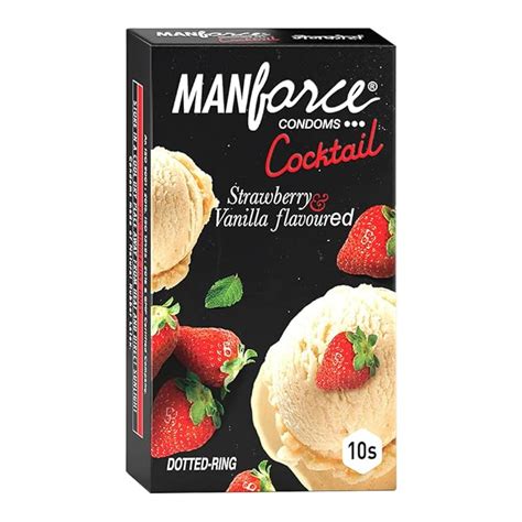 Buy Manforce Cocktail Strawberry & Vanilla Extra Dotted & Flavoured ...