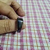 Peora Sterling Silver Rhodium Plated Rectangle Black Onyx Solitaire ...