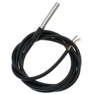 DS18B20 waterproof Temperature sensor probe with 1 meter wire : Amazon ...