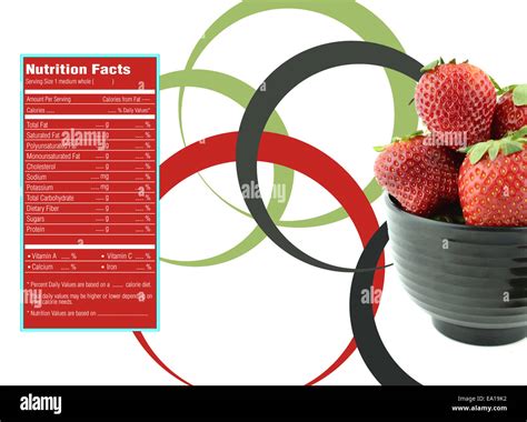 Strawberries nutrition facts Stock Photo - Alamy