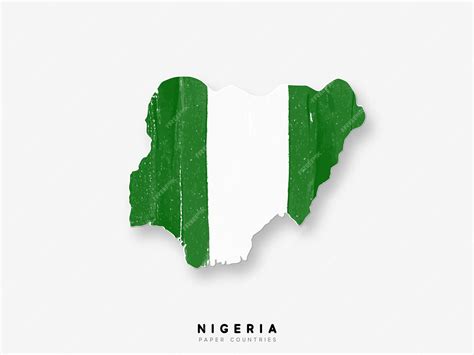 Premium Vector | Nigeria detailed map with flag of country. painted in watercolor paint colors ...