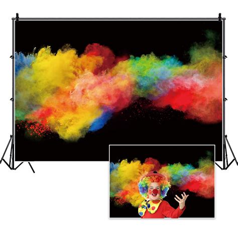 DORCEV 5x4ft Colorful Smoke Bomb Color Photography Backdrop Colorful ...