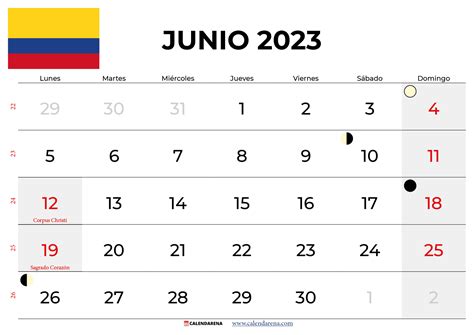 Calendario Junio 2025 Para Imprimir