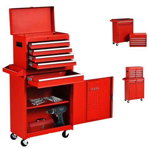 Buy Big Rolling Tool Chest 5-Drawer High Tool Chest and Tool Storage ...