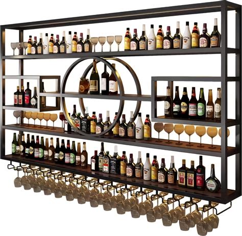 Amazon.com: PIKYsailed 55" Metal Wine Rack Wall Mounted, Multi ...