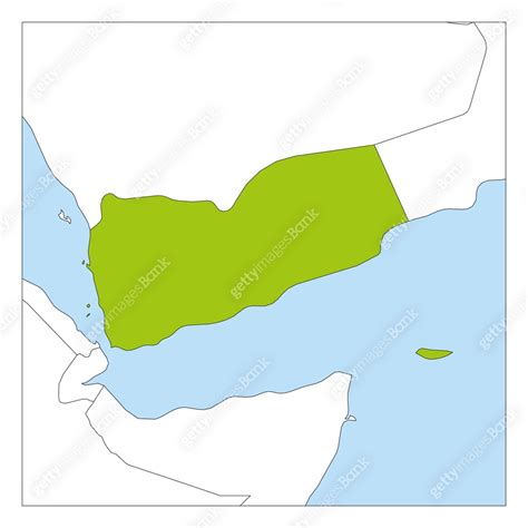 Map of Yemen green highlighted with neighbor countries 이미지 (1265472776) 일러스트, 무료 일러스트 - 게티이미지뱅크