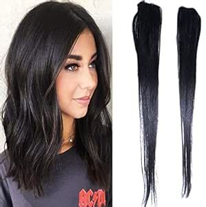 DIYA DIVINE 2 Pcs Clip in Front Side Covers Up Human Hair Straight ...