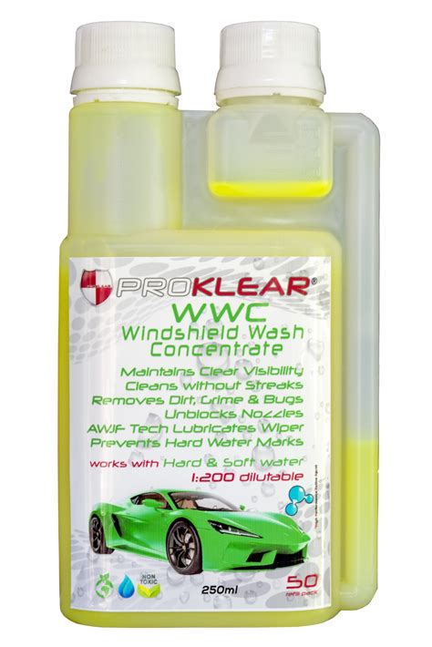 PROKLEAR WWC Windshield Wash Additive Concentrate 250ml -Just add 5ml ...
