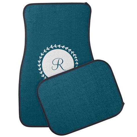 Modern Monogram Navy Blue Car Floor Mat | Zazzle