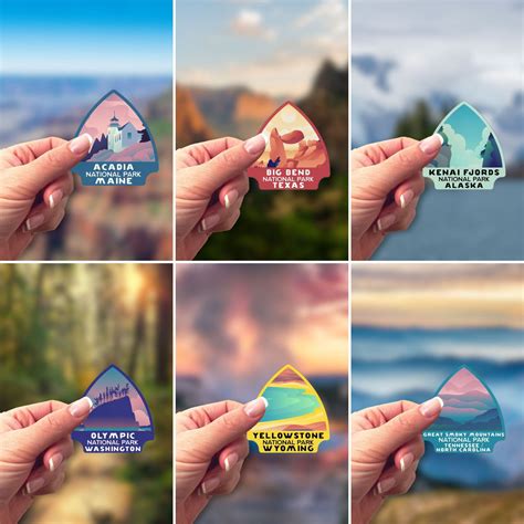 10 National Park Arrowhead Stickers of Your Choice - National Park Obsessed