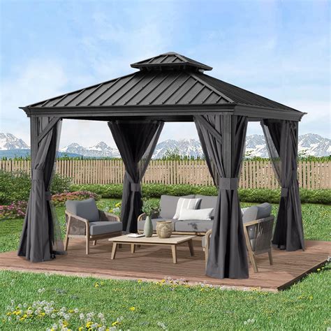 Amazon.com : ABCCANOPY Hardtop Gazebo 10x10 - Outdoor Metal Hard Top ...