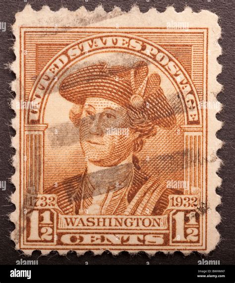 Postage stamp us usa washington president 1732 1932 used philately hi ...