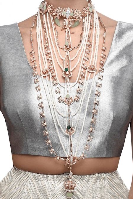 Buy Gold Plated Layered Majesty Necklace by Outhouse Online at Aza ...