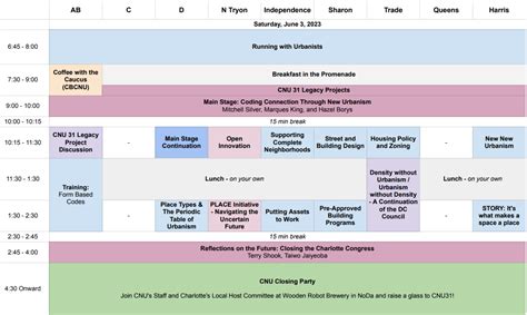 CNU 31 | Schedule | CNU