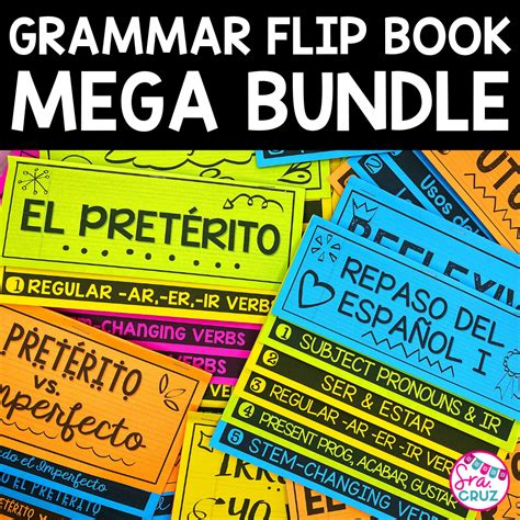 Spanish Grammar Flip Books MEGA Bundle - Sra. Cruz