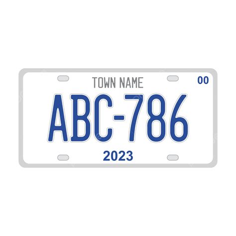 Editable Printable License Plate Template