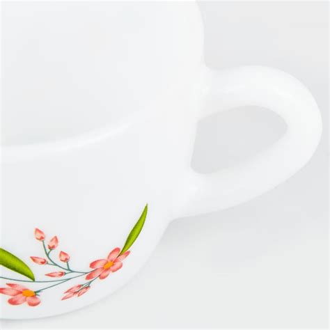 Buy Velox Creeper Set of 6 Opalware Printed Cups and Saucers - 130ml ...