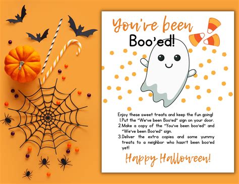 You've Been Boo'ed, We've Been Boo'ed Printable Signs - Halloween Game - Halloween Boo Kit - Boo ...
