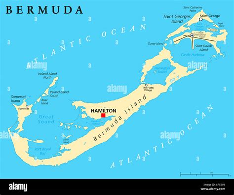 Bermuda Political Map Stock Photo - Alamy