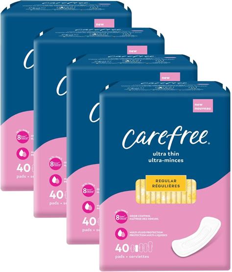 Amazon.com: Carefree Ultra Thin Pads for Women, Regular Without Wings ...