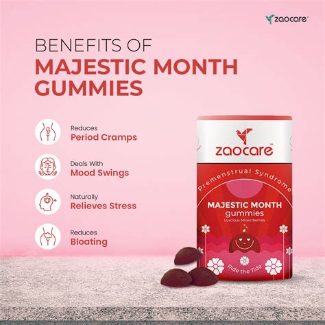 Zaocare Majestic Month Gummies For Premenstrual Syndrome & Period Pain