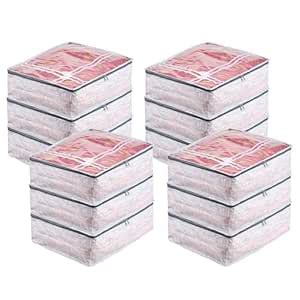 Kuber Industries Pack of 12 Saree Storage Bag | 6 Inch | Wardrobe ...