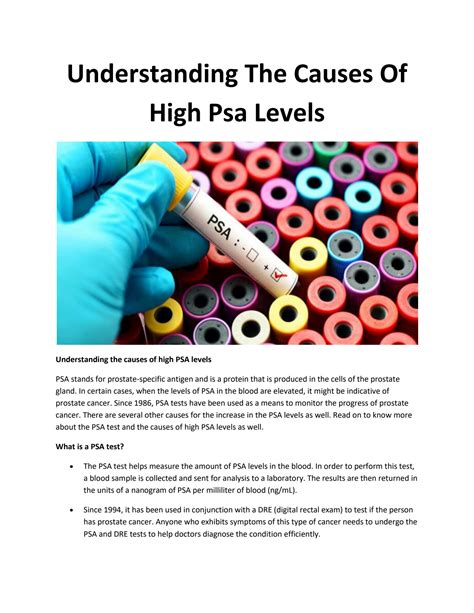 SOLUTION: Understanding the causes of high psa levels - Studypool