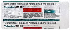 Telsaride Am 40 Tablet 10 - Uses, Side Effects, Dosage, Price | Truemeds