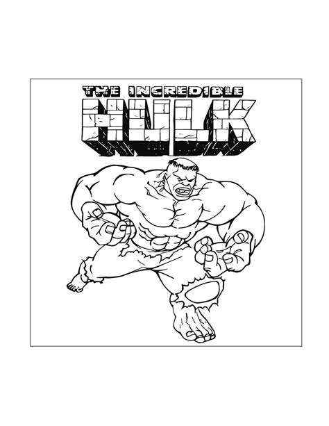 Incredible Hulk Avengers Coloring Pages
