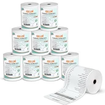 57mm(2 inch) x 25 Meter Thermal Receipt Paper Roll, BPA-Free, Print for ...