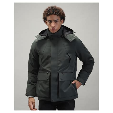 Buy Monte Carlo Men Olive Solid Full Sleeves Regular Jacket Online