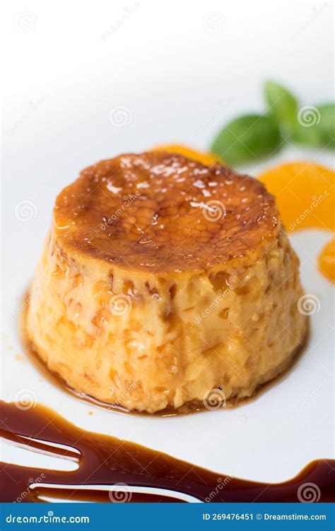 Egg Flan or Pudding Made with Organic Eggs, Yolks, Milk, Sugar and ...