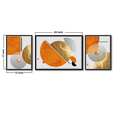 Citrus Sun Set of 3 Canvas Painting For Home Décor — ART STREET