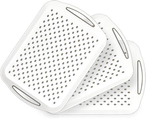 Amazon.com: 6 Pcs Serving Trays with Handles Trays for Eating 16 x 11 ...