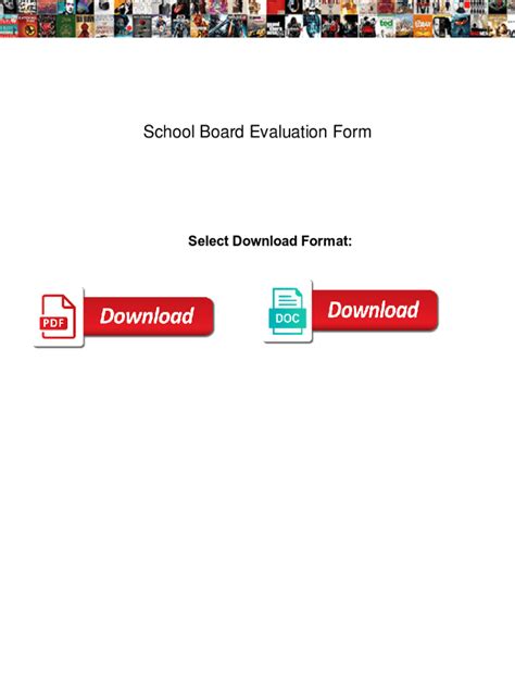 Fillable Online School Board Evaluation Form. School Board Evaluation ...