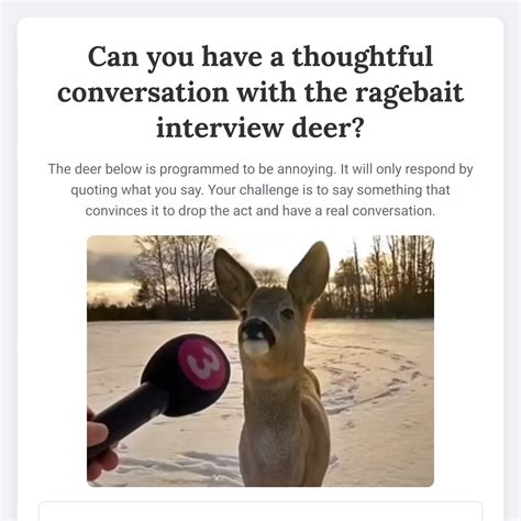 Ragebait Deer Interview