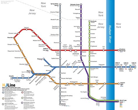 NJLine, a rapid transit system for Northern New Jersey : TransitDiagrams