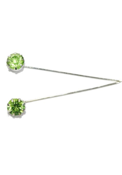 Green Color Hiab Pin Set | Gemstone Pins | Islamic Shop