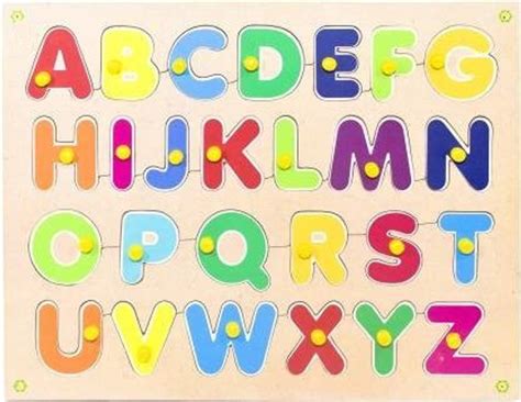 Sheny Wooden Jigsaw Puzzle Board for Kids - Alphabet (A to Z) Capital ...