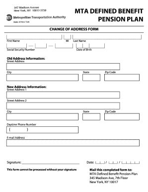 Fillable Online employee lirr CHANGE OF ADDRESS FORM - LIRR Employees ...