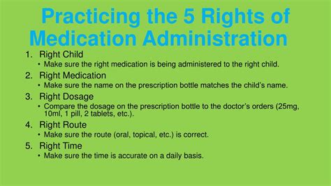 5 Rights Medication Administration
