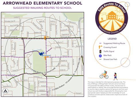 Walking Route Maps For Billings Elementary Schools | City of Billings ...